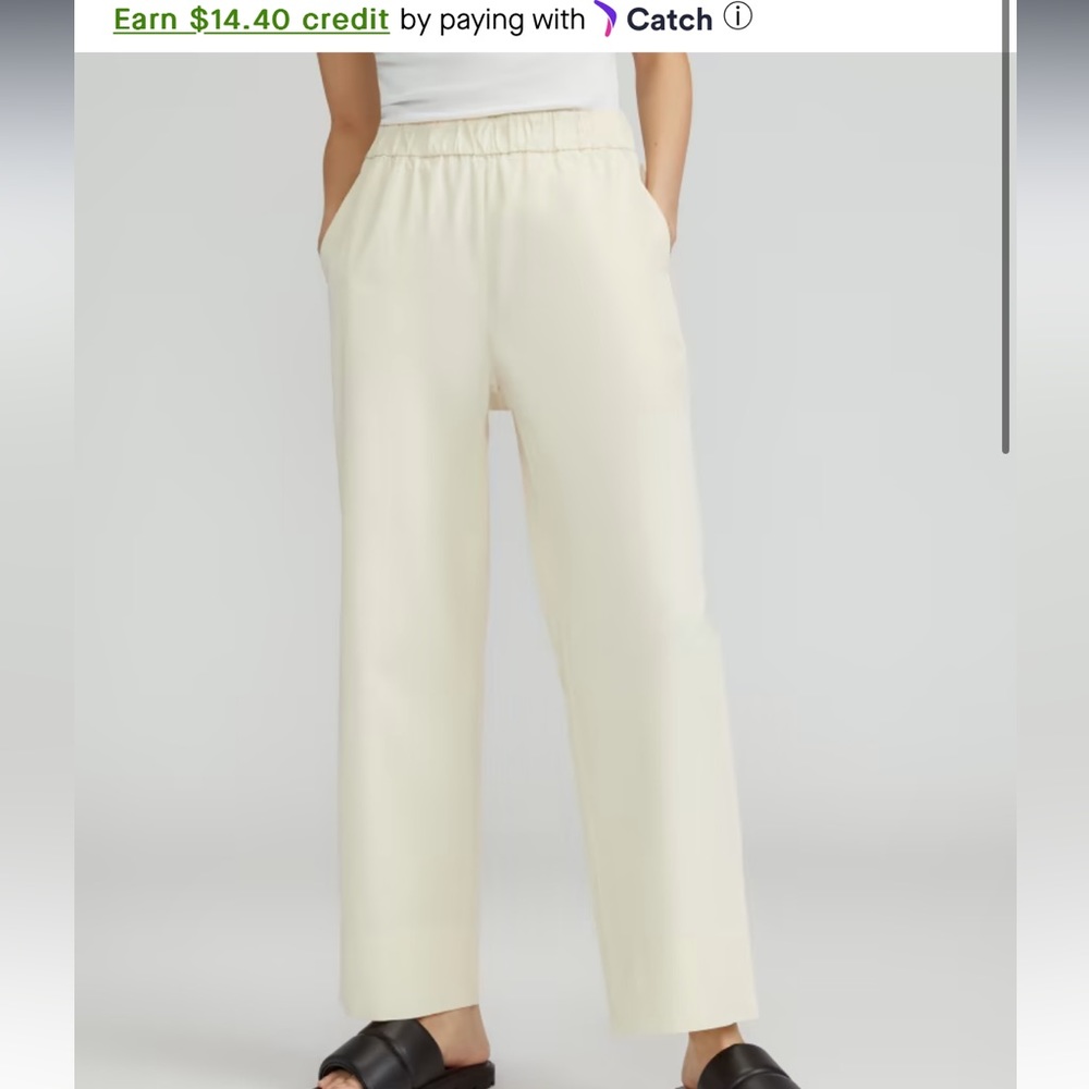 Everlane easy pant in cream